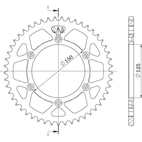CORONA S AL P520-D48 SGR - SPROCKETS HUSABERG FS E 400 01/03