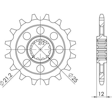 PIGNONE S AC P520-D13 SGR - SPROCKETS HUSABERG FS E 400 01/03